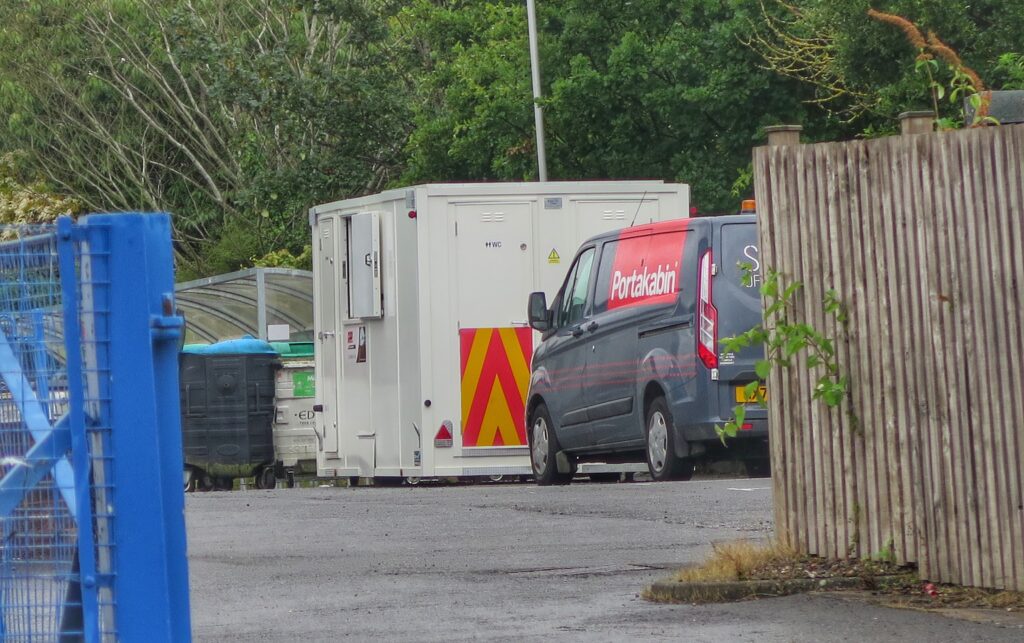 Workers are on site at the schools to ensure the temporary classrooms are ready in time for the new term. 
